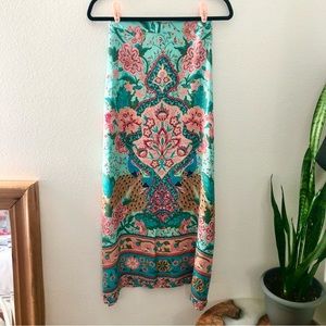 Free People Bohemian Gypsy Style Split Style Skirt, Spell Lotus Design Style